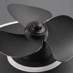Ventilatori Da Soffitto-Selezionato da Mazzolaluce Ventilatore da soffitto nero a plafoniera con luce telecomando