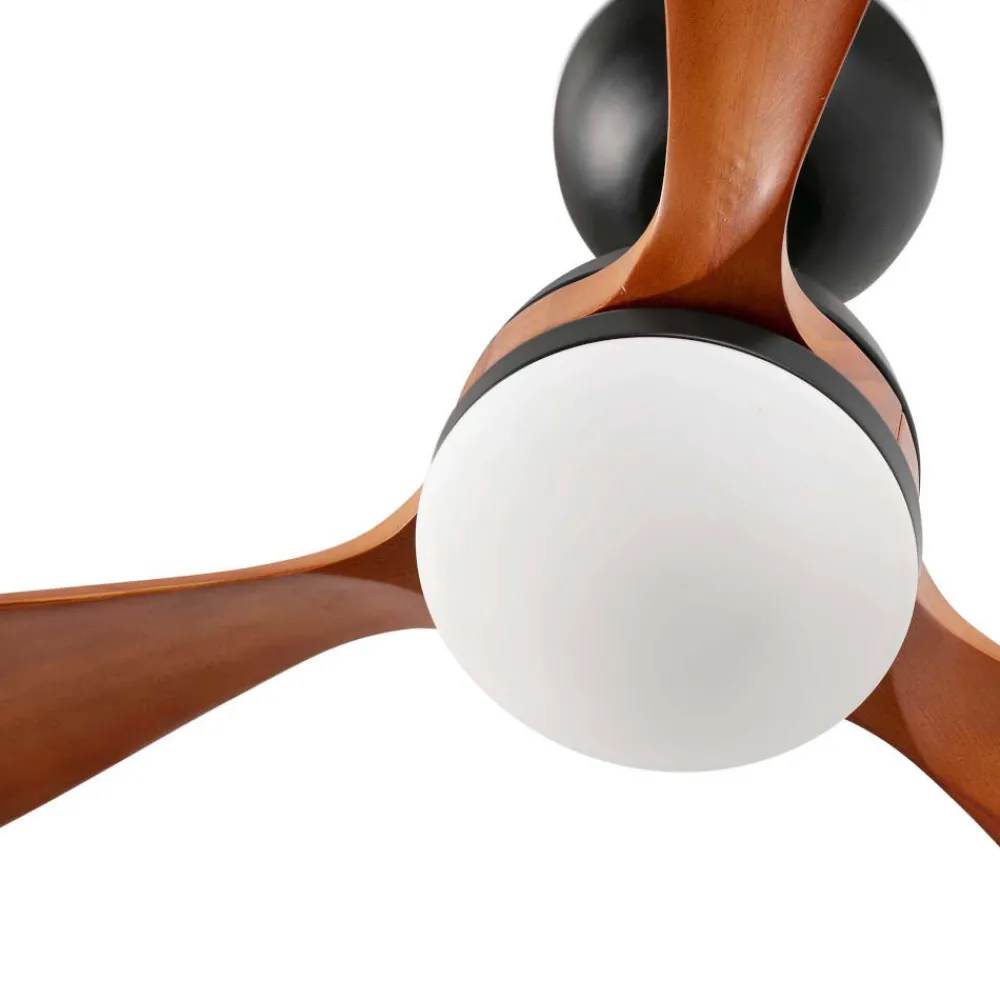 Ventilatori Da Soffitto-Selezionato da Mazzolaluce Ventilatore da soffitto nero con luce led 2700k app smart tuya 28mq
