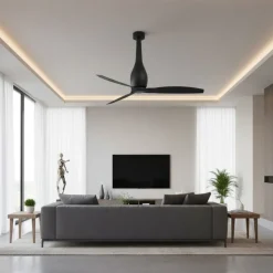 Ventilatori Da Soffitto-Selezionato da Mazzolaluce Ventilatore da soffitto nero smart app stanze 17mq motore dc silenzioso