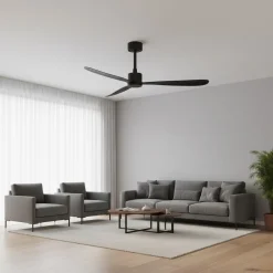 Ventilatori Da Soffitto-Selezionato da Mazzolaluce Ventilatore da soffitto nero smart app tuya motore inverter silenzioso 28mq