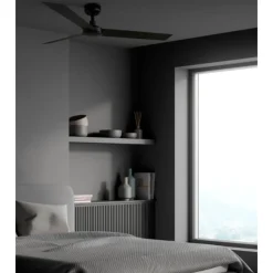 Ventilatori Da Soffitto-Selezionato da Mazzolaluce Ventilatore da soffitto nero con luce silenzioso 28mq