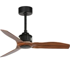 Ventilatori Da Soffitto-Selezionato da Mazzolaluce Ventilatore da soffitto nero 13mq pale effetto legno