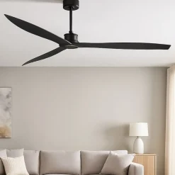 Ventilatori Da Soffitto-Selezionato da Mazzolaluce Ventilatore da soffitto nero a pale 39mq silenzioso con telecomando