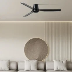 Ventilatori Da Soffitto-Selezionato da Mazzolaluce Ventilatore da soffitto nero smart app wifi 17mq silenzioso