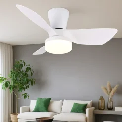 Ventilatori Da Soffitto-Selezionato da Mazzolaluce Ventilatore da soffitto pale bianche con luce telecomando