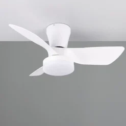 Ventilatori Da Soffitto-Selezionato da Mazzolaluce Ventilatore da soffitto pale bianche con luce telecomando