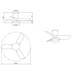 Ventilatori Da Soffitto-Selezionato da Mazzolaluce Ventilatore da soffitto pale bianche con luce telecomando