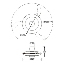 Ventilatori Da Soffitto-Selezionato da Mazzolaluce Ventilatore da soffitto pale retrattili bianco led cct ambienti 13-20mq