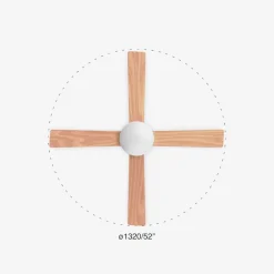 Ventilatori Da Soffitto-Selezionato da Mazzolaluce Ventilatore da soffitto pale smart app tuya bicolore bianco legno 28mq