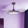 Ventilatori Da Soffitto-Selezionato da Mazzolaluce Ventilatore da soffitto pale retrattili nero moderno led cct rgb stanza 13mq