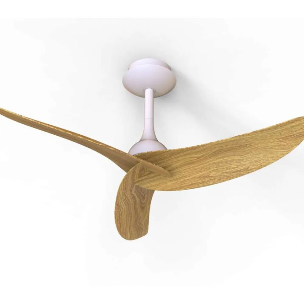 Ventilatori Da Soffitto-Selezionato da Mazzolaluce Ventilatore da soffitto 3 pale bianco marrone motore dc inverter telecomando