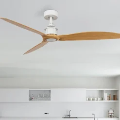Ventilatori Da Soffitto-Selezionato da Mazzolaluce Ventilatore da soffitto per camera da letto legno chiaro 17mq app