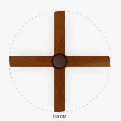 Ventilatori Da Soffitto-Selezionato da Mazzolaluce Ventilatore da soffitto per esterno nero a pale marrone 18mq
