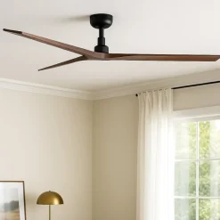 Ventilatori Da Soffitto-Selezionato da Mazzolaluce Ventilatore da soffitto silenzioso pale noce 28mq