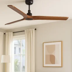 Ventilatori Da Soffitto-Selezionato da Mazzolaluce Ventilatore da soffitto smart app tuya legno noce ambienti 28mq