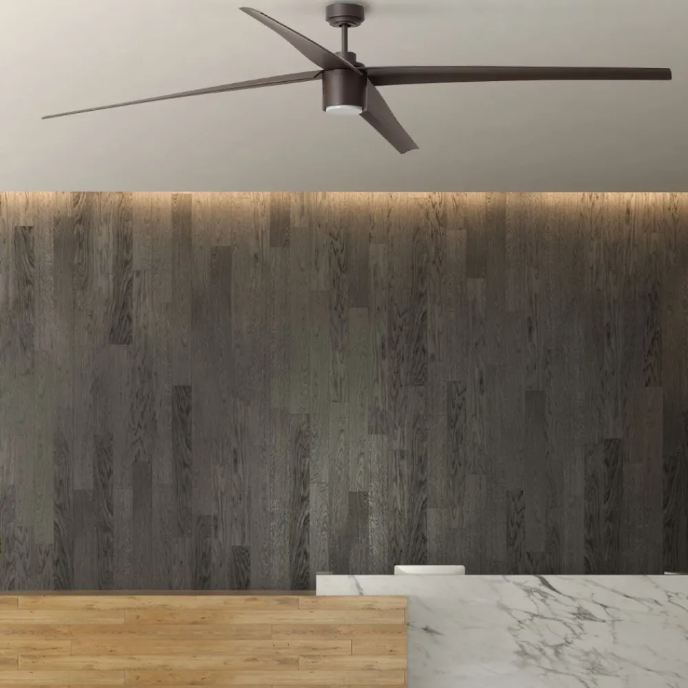 Ventilatori Da Soffitto-Selezionato da Mazzolaluce Ventilatore da sofitto marrone con luce led cct wizz smart app 39mq