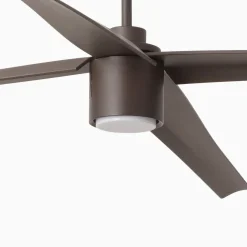 Ventilatori Da Soffitto-Selezionato da Mazzolaluce Ventilatore da sofitto marrone con luce led cct wizz smart app 39mq