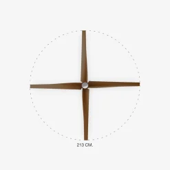 Ventilatori Da Soffitto-Selezionato da Mazzolaluce Ventilatore da sofitto marrone con luce led cct wizz smart app 39mq