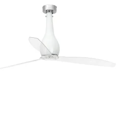 Ventilatori Da Soffitto-Selezionato da Mazzolaluce Ventilatore di vetro bianco da soffitto pale trasparenti 17mq