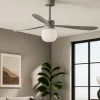 Ventilatori Da Soffitto-Selezionato da Mazzolaluce Ventilatore grigio a pale da soffitto con luce moderno 28mq