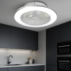 Ventilatori Da Soffitto-Selezionato da Mazzolaluce Ventilatore lampadario con pale da soffitto con luce grigio 13mq con telecomando