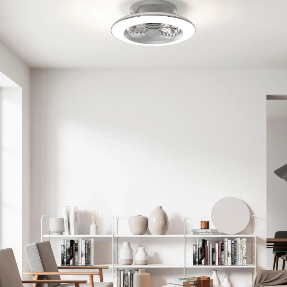 Ventilatori Da Soffitto-Selezionato da Mazzolaluce Ventilatore lampadario con pale da soffitto con luce grigio 13mq con telecomando