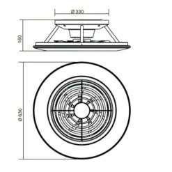 Ventilatori Da Soffitto-Selezionato da Mazzolaluce Ventilatore lampadario con pale da soffitto silenzioso nero 18mq con telecomando