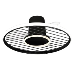 Ventilatori Da Soffitto-Selezionato da Mazzolaluce Ventilatore lampadario con pale con luce led 13 mq nero moderno