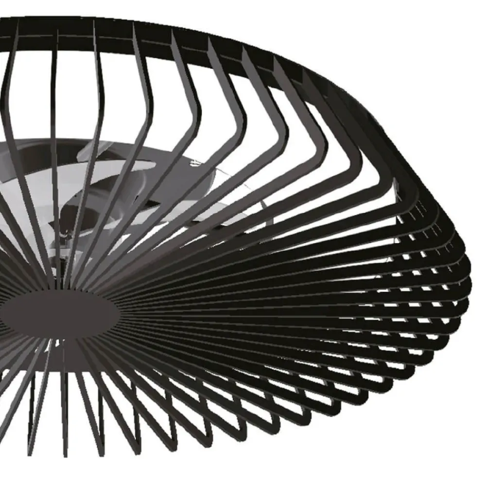 Ventilatori Da Soffitto-Selezionato da Mazzolaluce Ventilatore nero a plafoniera da soffitto moderno silenzioso con telecomando