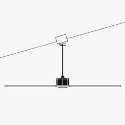 Ventilatori Da Soffitto-Selezionato da Mazzolaluce Ventilatore nero a soffitto a pale silenzioso 17mq