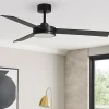 Ventilatori Da Soffitto-Selezionato da Mazzolaluce Ventilatore nero da soffitto con luce 28mq a pale silenzioso
