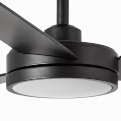 Ventilatori Da Soffitto-Selezionato da Mazzolaluce Ventilatore nero da soffitto con luce 28mq a pale silenzioso