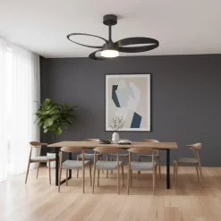 Ventilatori Da Soffitto-Selezionato da Mazzolaluce Ventilatore nero da soffitto 13mq led cct dimmerabile con telecomando