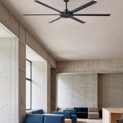 Ventilatori Da Soffitto-Selezionato da Mazzolaluce Ventilatore nero da soffitto con telecomando a pale 39mq