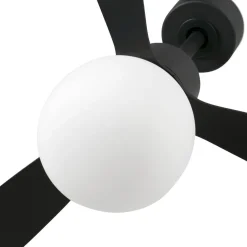 Ventilatori Da Soffitto-Selezionato da Mazzolaluce Ventilatore nero da soffitto motore dc led 2700k app tuya smart 28mq
