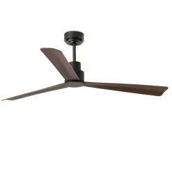 Ventilatori Da Soffitto-Selezionato da Mazzolaluce Ventilatore nero da soffitto 17mq pale legno marrone