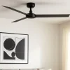 Ventilatori Da Soffitto-Selezionato da Mazzolaluce Ventilatore nero da soffitto 28mq a pale silenzioso
