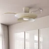 Ventilatori Da Soffitto-Selezionato da Mazzolaluce Ventilatore pale a scomparsa bianco luce led cct max 20mq con telecomando