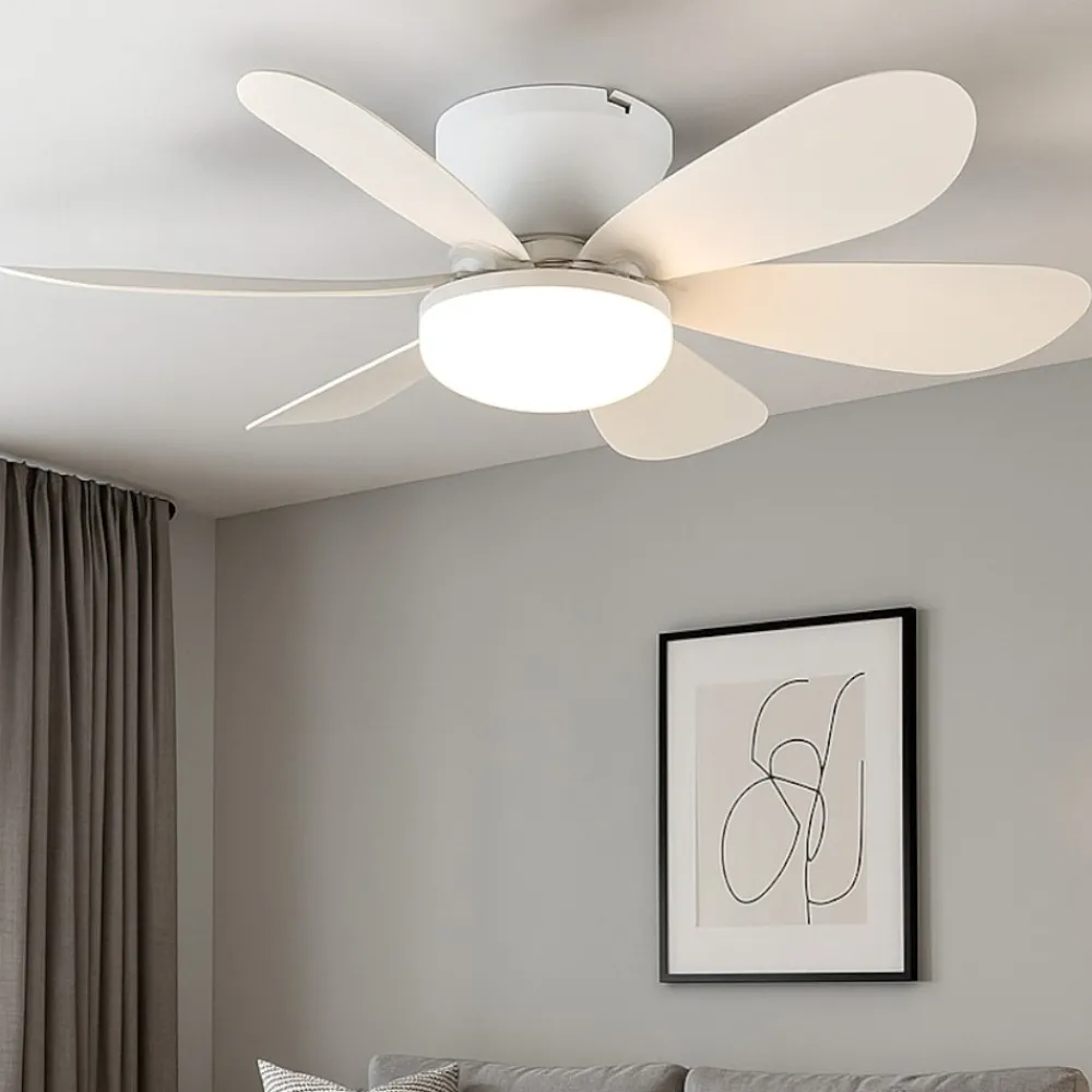 Ventilatori Da Soffitto-Selezionato da Mazzolaluce Ventilatore palermo bianco da soffitto con luce telecomando