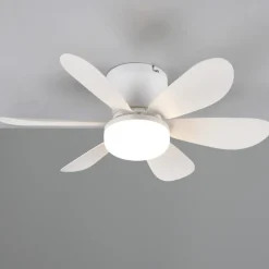 Ventilatori Da Soffitto-Selezionato da Mazzolaluce Ventilatore palermo bianco da soffitto con luce telecomando