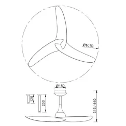 Ventilatori Da Soffitto-Selezionato da Mazzolaluce Ventilatore per camera da letto da soffitto nero e marrone motore inverter 20mq