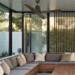 Ventilatori Da Soffitto-Selezionato da Mazzolaluce Ventilatore per esterno da soffitto a pale marrone 18mq