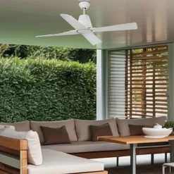 Ventilatori Da Soffitto-Selezionato da Mazzolaluce Ventilatore per esterno da soffitto 18mq silenzioso bianco a pale
