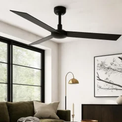 Ventilatori Da Soffitto-Selezionato da Mazzolaluce Ventilatore per soffitto 28mq nero con pale marrone