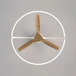 Ventilatori Da Soffitto-Selezionato da Mazzolaluce Ventilatore plafoniera con luce silenzioso bianco pale di legno con telecomando
