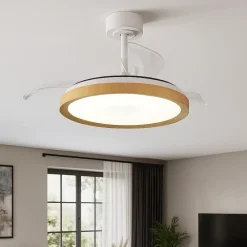 Ventilatori Da Soffitto-Selezionato da Mazzolaluce Ventilatore plafoniera marrone fino a 20mq con luce con telecomando