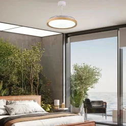 Ventilatori Da Soffitto-Selezionato da Mazzolaluce Ventilatore plafoniera marrone fino a 20mq con luce con telecomando