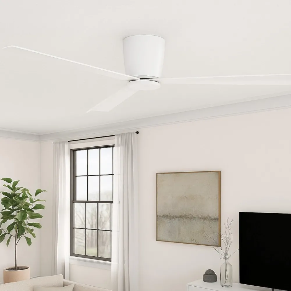 Ventilatori Da Soffitto-Selezionato da Mazzolaluce Ventilatore silenzioso da soffitto a pale bianco 28mq con telecomando