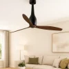 Ventilatori Da Soffitto-Selezionato da Mazzolaluce Ventilatore silenzioso nero 18mq da soffitto a pale marrone