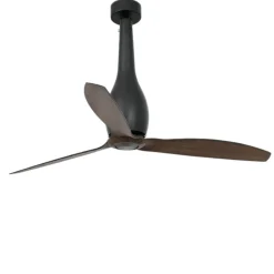 Ventilatori Da Soffitto-Selezionato da Mazzolaluce Ventilatore silenzioso nero 18mq da soffitto a pale marrone